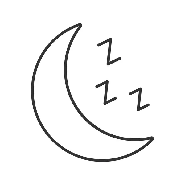 Luna con símbolo zzz icono — Vector de stock