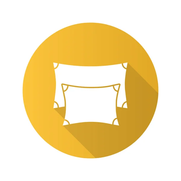 Pillows flat design icon — Stock Vector