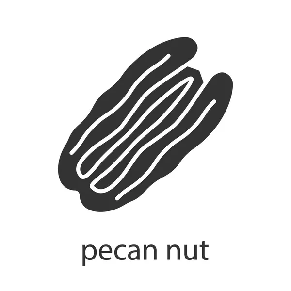 Pecan noten pictogram — Stockvector