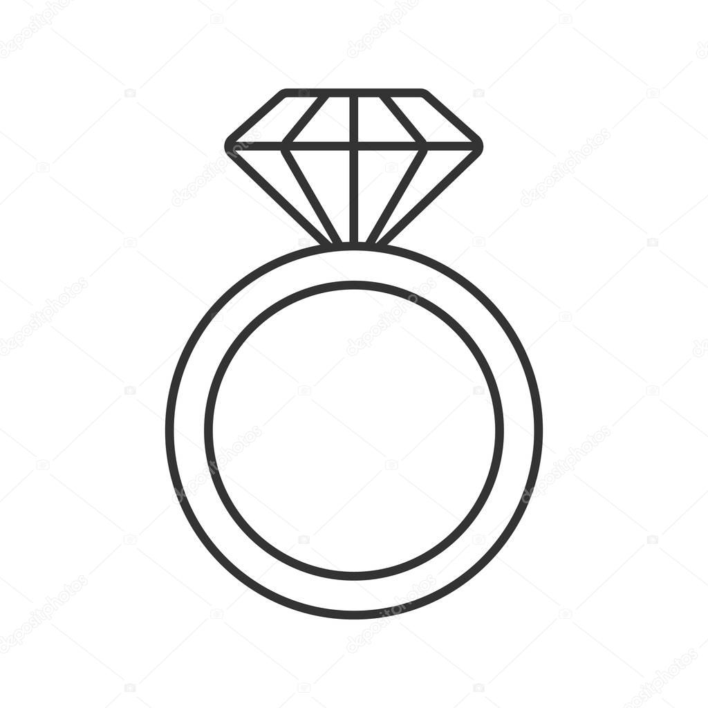 Ring with diamond icon