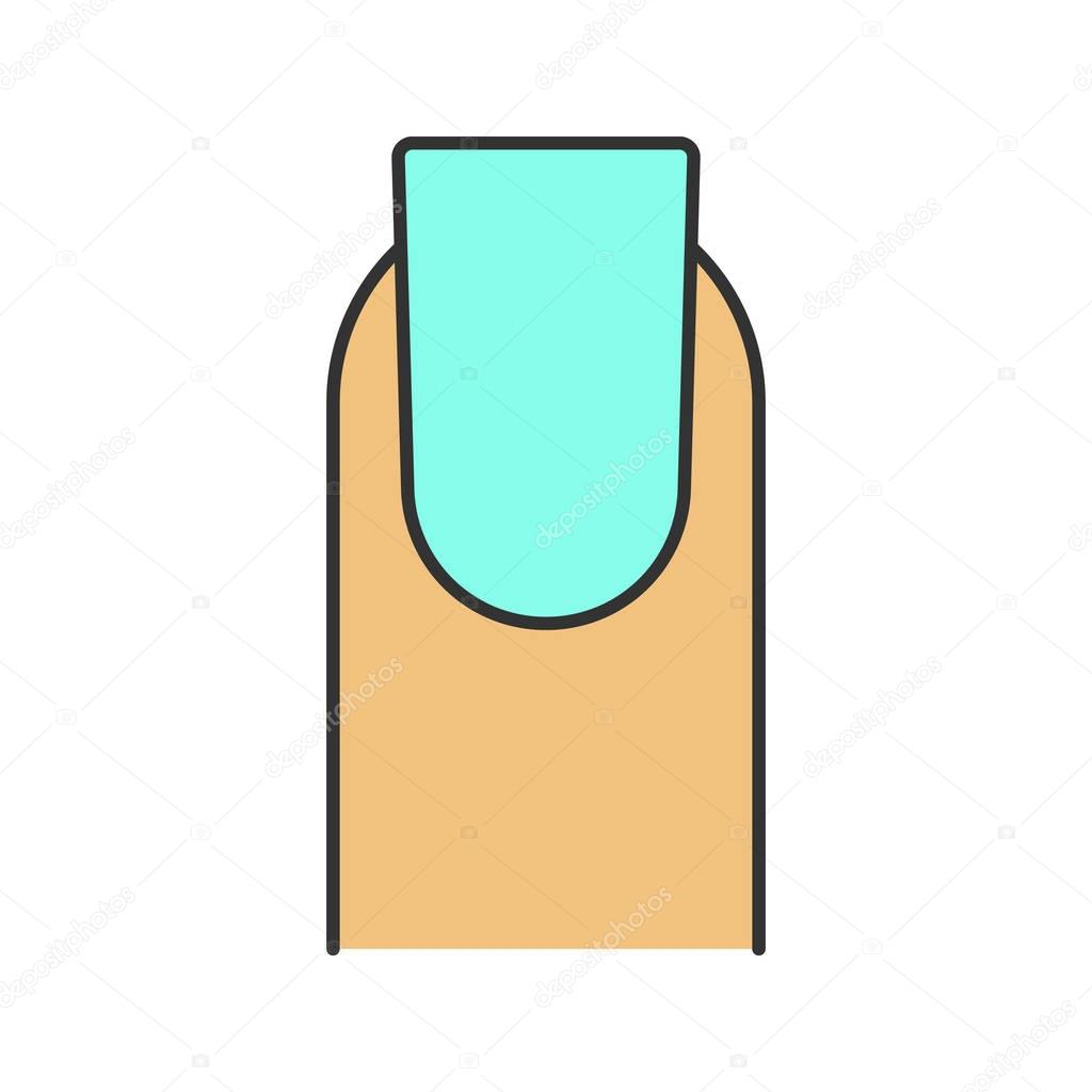 Square shaped nail icon