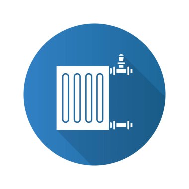 Radyatör düz tasarım simgesi