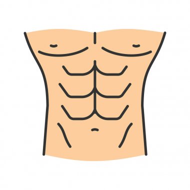 Kaslı erkek gövde simgesi