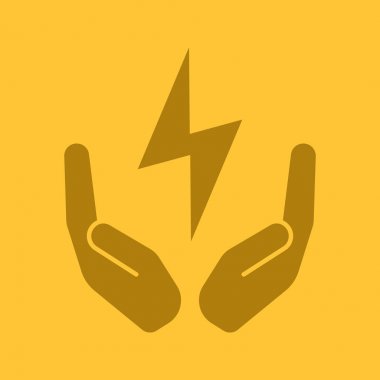 Şimşek ile açık avuç içi