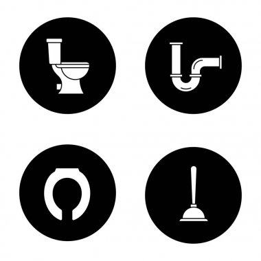 Sıhhi tesisat Icons set