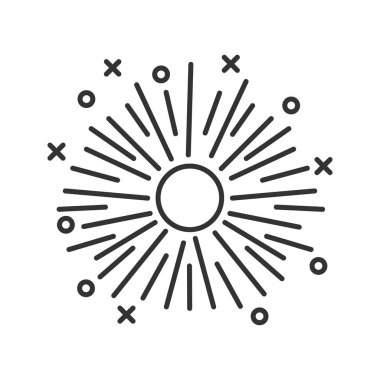 Havai fişek doğrusal simgesi