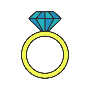 elmas simgesi ile halka