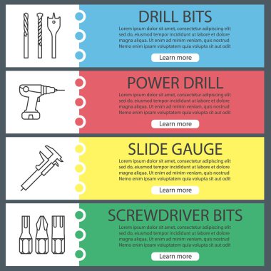 Afiş şablonlar kümesi web inşaat araçları
