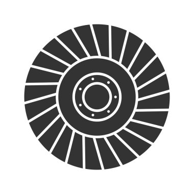 Abrasive flap wheel icon clipart