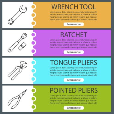 Afiş şablonlar kümesi web inşaat araçları