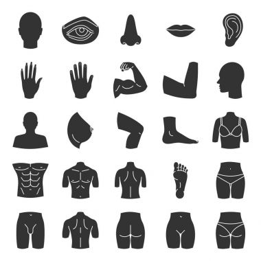 İnsan vücudu parçaları Icons set