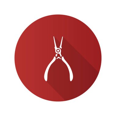 Yuvarlak burun pense simgesi