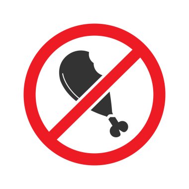 Tavuk bacağı simgesi işaretiyle yasak