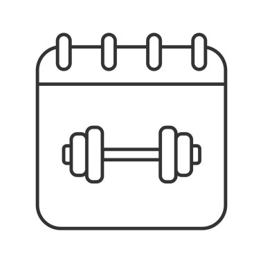 Spor salonunda egzersiz zamanlama simgesini