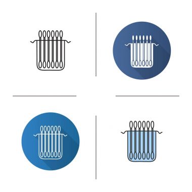 Paket pamuk tomurcukları Icons set