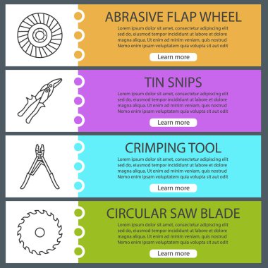 Afiş şablonlar kümesi web inşaat araçları