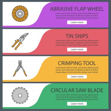 Afiş şablonlar kümesi web inşaat araçları