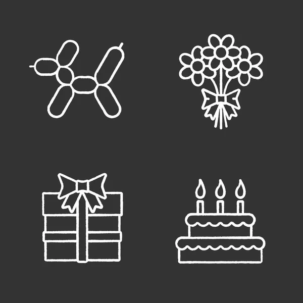 Fiesta de cumpleaños iconos conjunto — Vector de stock