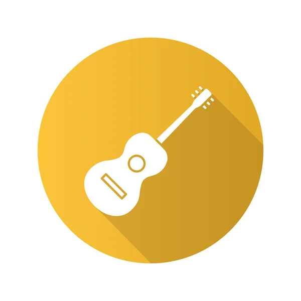 Icône design plat guitare — Image vectorielle