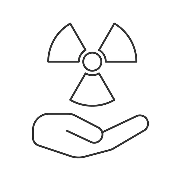 Radyasyon işareti simgesi ile aç — Stok Vektör