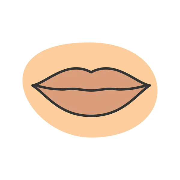 女性の唇アイコン — ストックベクタ