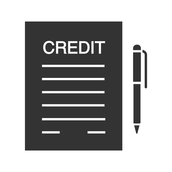 Umowy kredytu, umowy ikona — Wektor stockowy
