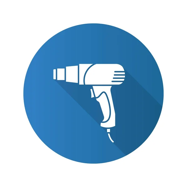 Heat gun flat design icon — Stock Vector