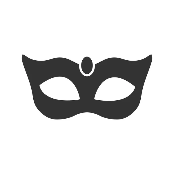 Carnaval masker pictogram — Stockvector