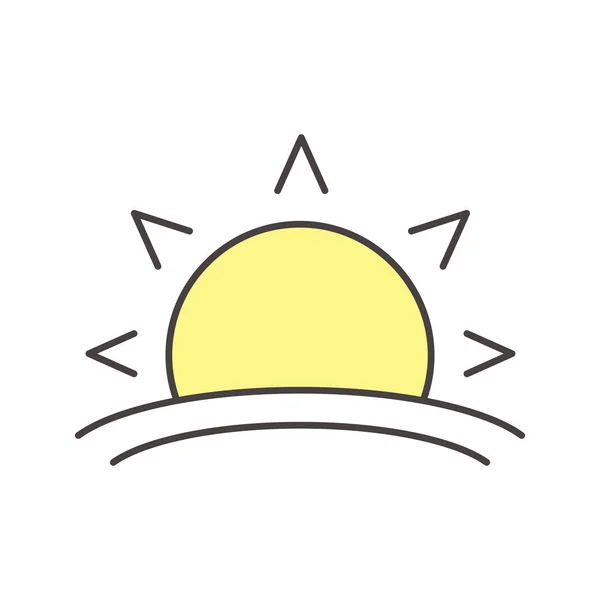 Висхідний значок сонця — стоковий вектор