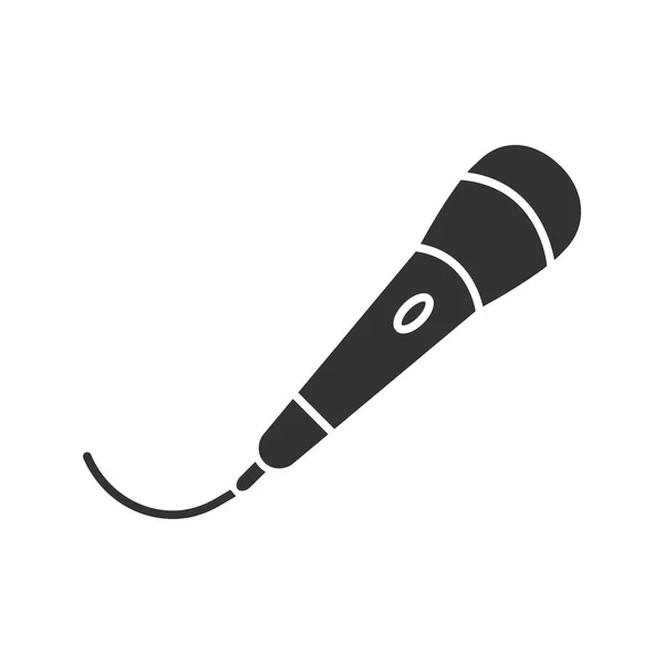 Icône glyphe microphone — Image vectorielle