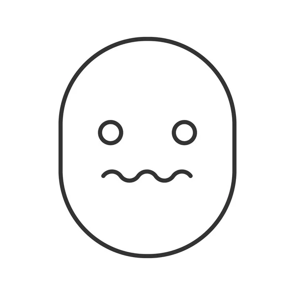 Orolig leende ikonen — Stock vektor