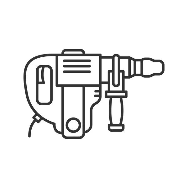 Perforateur icône linéaire — Image vectorielle