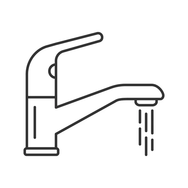 Icône linéaire du robinet — Image vectorielle