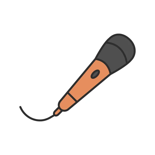 Icône de couleur de microphone — Image vectorielle