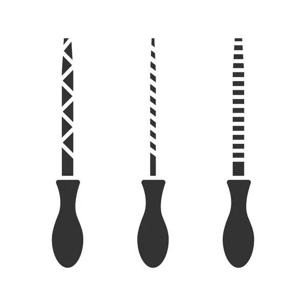 Set van metalen bestanden pictogram — Stockvector