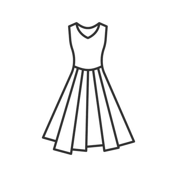 Ikona liniowej sukienka — Wektor stockowy