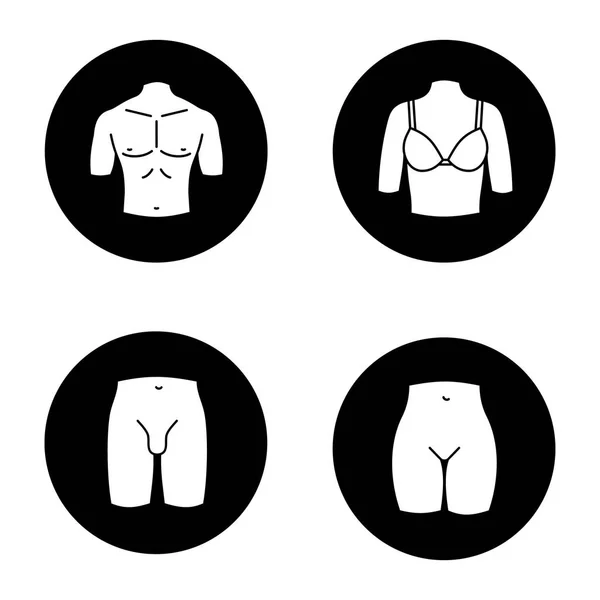 Female body parts icons set Stock Vector by ©bsd_studio 174235446