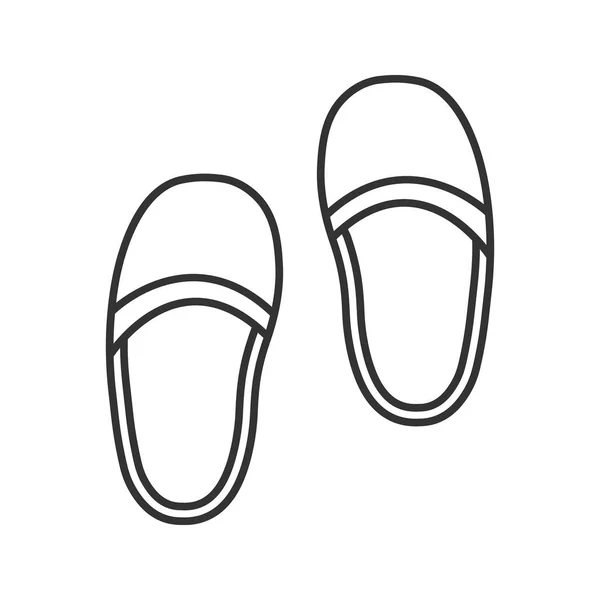 Dormitorio zapatillas icono — Vector de stock