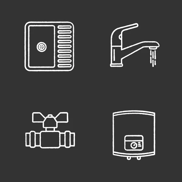 Plumbing icons set — Stock Vector