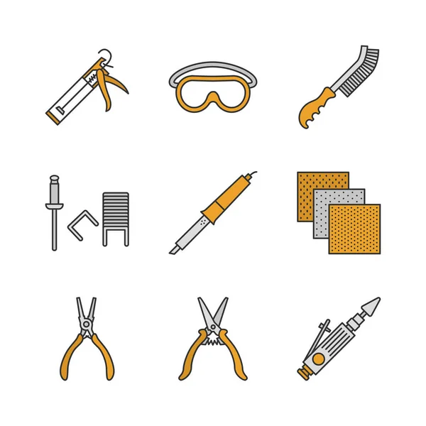 Outils de construction icônes ensemble — Image vectorielle