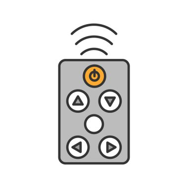Remote controller color icon. Control panel. Isolated vector illustration clipart