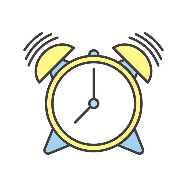 Ringing Alarm Clock Color Icon Isolated Vector Illustration — Stock Vector