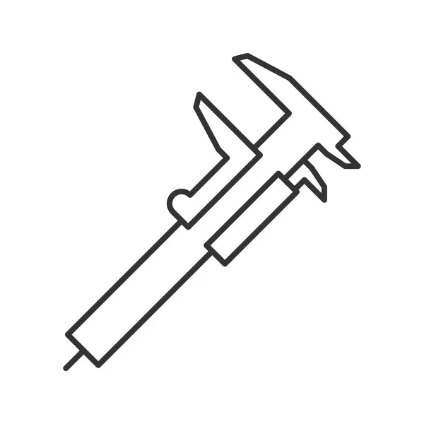 Slide Calibre Ícone Linear Ilustração Fina Alicate Vernier Símbolo Contorno —  Vetores de Stock