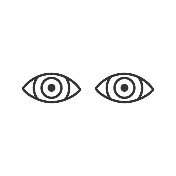 Icône Linéaire Yeux Humains Illustration Fine Ophtalmologie Symbole Contour Schéma — Image vectorielle