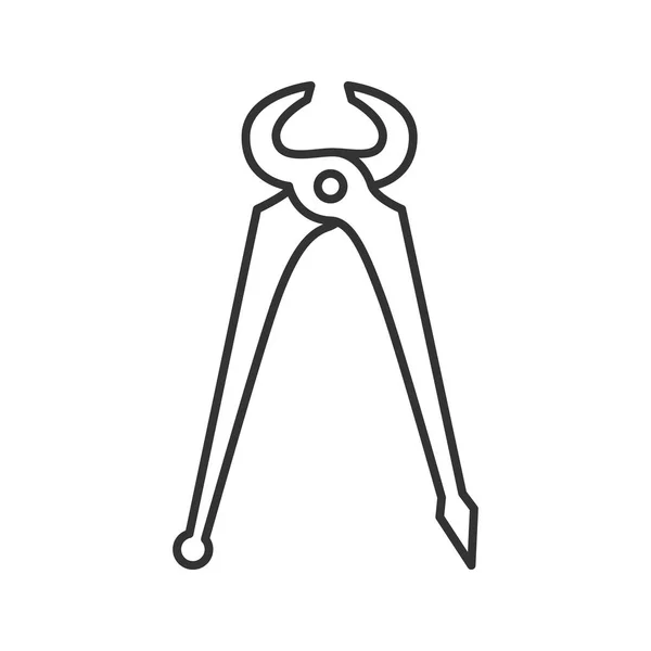 Tischlerzange Lineares Symbol Schmalspur Illustration Kontursymbol Vektor Isolierte Umrisszeichnung — Stockvektor