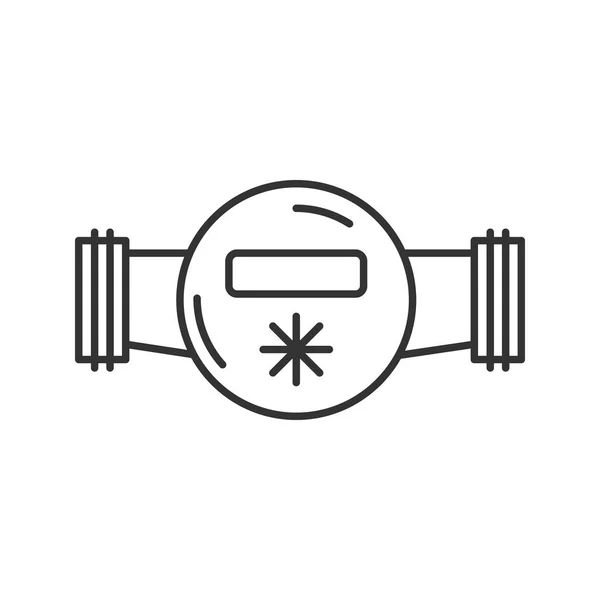 Линейный Значок Счетчика Воды Тонкая Линия Иллюстрации Контурный Символ Векторный — стоковый вектор