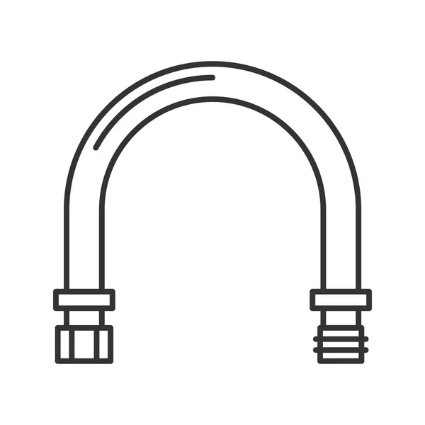 Ícone Linear Tubulação Ilustração Fina Símbolo Contorno Desenho Esboço Isolado — Vetor de Stock