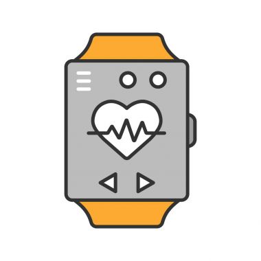 Spor bilezik renk simgesi. Fitness eğitimi için aracı. İzole vektör çizim