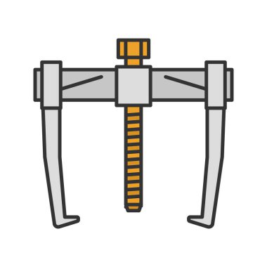 Rulman çektirme renk simgesi. İzole vektör çizim