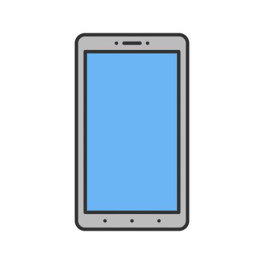 Smartphone renk simgesi. Hareket eden telefon. İzole vektör çizim